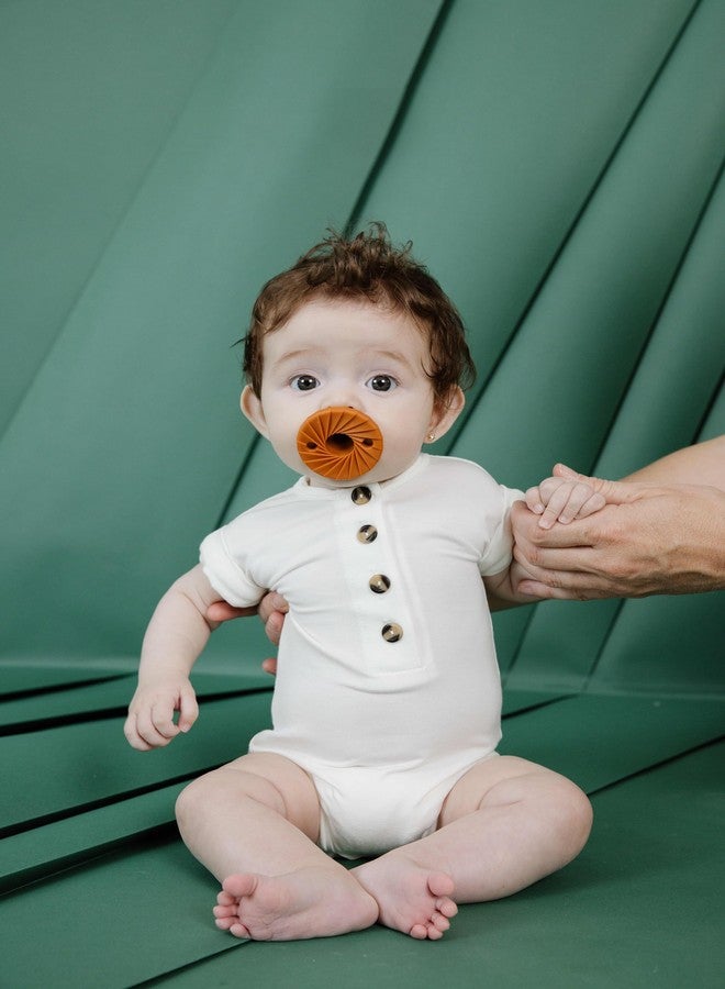 doddle & co. Doodle & Co. Tokyo Classic Pacifier For New Born Babies | BPA Free Natural Shape 100% Silicone For Infants With & Without Teeth | Helps Promote Healthy Oral Development | 0-3 Months | Spice/Smash Cake - Image 5